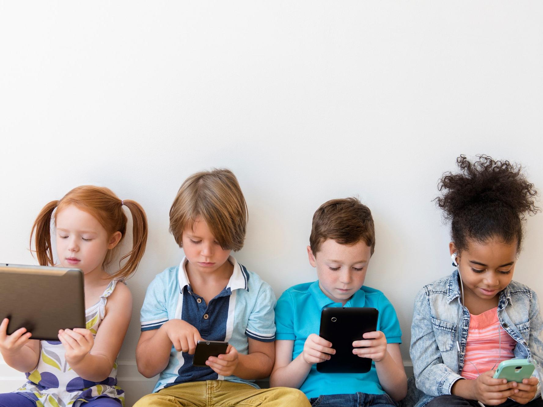 Children on technology